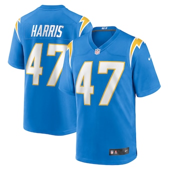 mens nike josh harris powder blue los angeles chargers game 